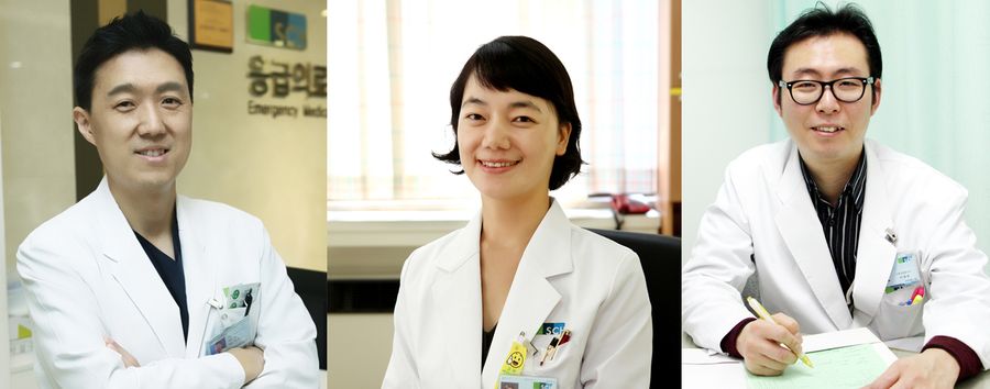 순천향대 서울병원 교수 3명이 정부가 주관하는 올 하반기 '생애 첫 연구지원 사업'에 선정됐다. 왼쪽부터 박준범(응급의학과)·이은실(산부인과)·이태희(소화기내과) 교수.