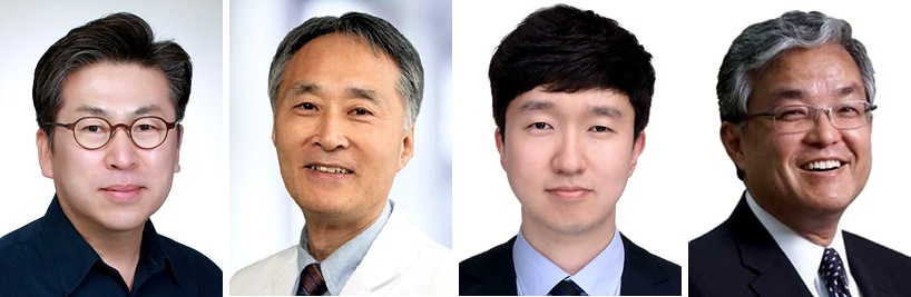 (왼쪽부터) 김영우 교수, 오명돈 교수, 조동찬 연구교수, 백롱민 교수