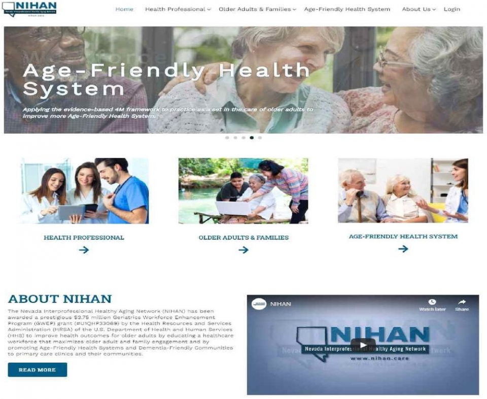 ■ 미국 네바다주 노인의료인양성프로그램 NIHAN 온라인 플랫폼