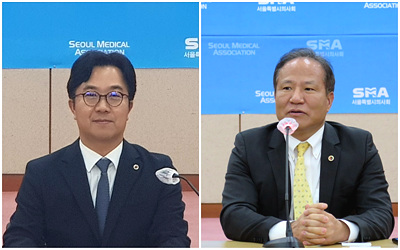 (왼쪽부터) 서울시의사회장 선거 이태연 후보, 황규석 후보. ⓒ의협신문