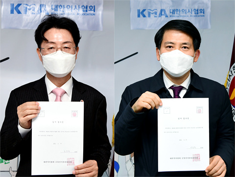 (왼쪽부터) 김동석 후보자, 이동욱 후보자 ⓒ의협신문 김선경