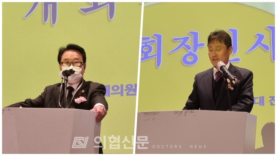 (사진 왼쪽부터) 엄철 전북의사회 대의원회 의장, 김종구 전북의사회장. [사진=김미경 기자] ⓒ의협신문